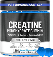 Compléments alimentaires pour la croissance musculaire en forme de oursons gélifiés sans sucre et végétaliens OEM, 5 g de créatine monohydrate pour hommes et femmes