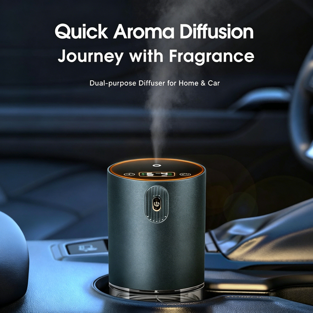 Factory Wholesale Smart Dual Mode 100ml Waterless Electric Portable HD Screen Multi Scene Aroma Diffuser 1 Year for Car