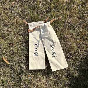 Wholesale Custom Cotton <b>Dust</b> Cover <b>Bag</b> 100% Organic Natural Color Cotton Pouch With Double Ribbon - Product Image 2