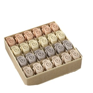 Fabric Underwear Socks Bra Organizer With Dividers Drawers For Home Storage Modern Simple Design - Product Image 3