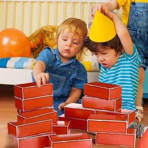 Boîtes cadeaux sur le thème des jeux vidéo, boîte <span class=keywords><strong>cadeau</strong></span> en papier rouge brique pour fournitures de fête, centres de table et faveurs sur le thème du gaming - Product Image 3