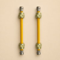Tuyau de gaz flexible en acier inoxydable ondulé 316L CSST, tube pliable, revêtement PE jaune pour une installation facile, conduite de gaz