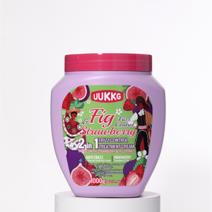 UUKKG Nouveau <span class=keywords><strong>Masque</strong></span> Capillaire 2-en-1 Raffiné et Soyeux Anti-Frisottis à la Pastèque, Fraise, Figue, Banane, Ananas, Avocat, Framboise, Orange et Citron - Product Image 2
