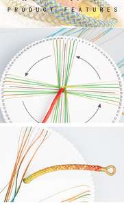 <span class=keywords><strong>Disco</strong></span> trenzado cuadrado <span class=keywords><strong>Kumihimo</strong></span> DIY para pulsera de macramé, herramienta de tejido de cuerda manual de Jade Line Needlework - Product Image 6