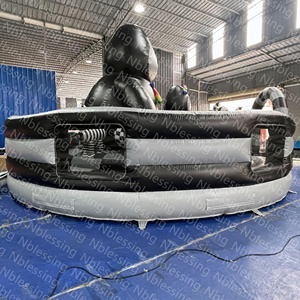 Gorila comercial saltando castillo hinchable Casa de rebote inflable Combo gorila trampolín redondo - Product Image 5