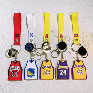 Kobe James inspirado NBA Stars PVC estatuilla colgante coche llavero UV impreso mochila Material de silicona - Product Image 4