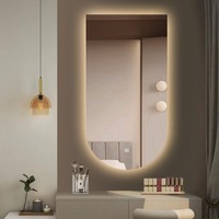 Miroir Pleine Hauteur Moderne de Luxe en Verre avec LED, Mural ou au Sol, pour Salle de Sport, Studio de Yoga, Chambre, Salon, Salle de Bain, Décoration et Maquillage