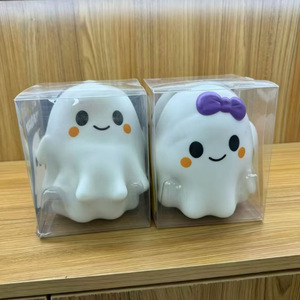 Juguete de Látex de Halloween, Divertido y Antiestrés, Relleno de Harina, Fantasma Gigante Blanco con Lazo - Product Image 4