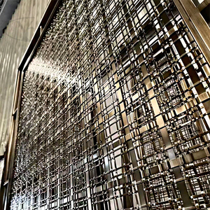 Maille décorative en acier inoxydable moderne Yuchen, magnifique maille métallique décorative, maille décorative architecturale exquise. - Product Image 6