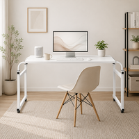 Table de chevet sur roulettes, poste de travail portable pour ordinateur portable et table à manger