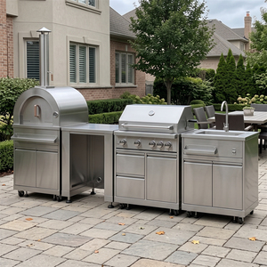 <span class=keywords><strong>Cucina</strong></span> Modulare Esterna Privata con BBQ, Isola Anti-Insetti <span class=keywords><strong>in</strong></span> Acciaio Inox 304, Mobile da <span class=keywords><strong>Cucina</strong></span> per Esterni <span class=keywords><strong>in</strong></span> Colori Vivaci per Giardino - Product Image 1