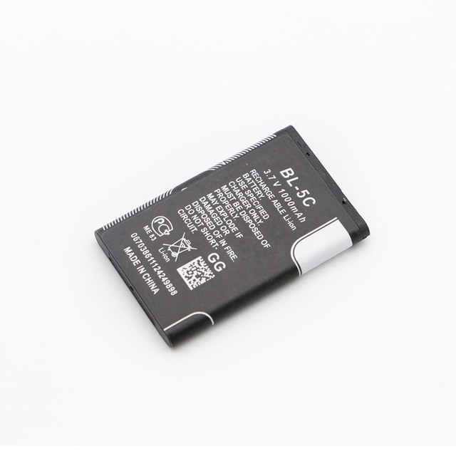 BL5C BL-5C BL 5C 3.7V Lithium Polymer Phone Battery for Nokia 1100 1110 1200 1208 1280 1600 2600 2700 3100 3110 5130 6230