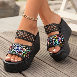 Summer Spring Winter New European and American Fashion <b>Platform</b> <b>Wedge</b> Heels Casual Plus Size Women's Roman - Product Image 4
