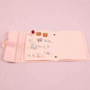 Bolsa Organizadora de Joyas Portátil de Lujo en Cuero PU con Diseño de Páginas Abatibles para Guardar Aretes y Accesorios de Viaje - Marca EQ, Ideal para Regalo - Product Image 3