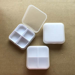 صندوق بلاستيكي مخصص 4 مقصورات علبة حبوب منع الحمل صندوق حبوب منع الحمل مربع - Product Image 5