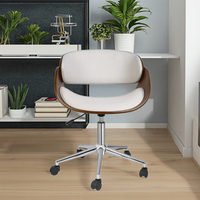 Chaise de bureau moderne de haute qualité pour salles de réunion contreplaqué de bois courbé en cuir avec pivot en fer et mobilier pour visiteurs