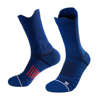 Chaussettes de sport athlétiques personnalisées avec logo, vente en gros, évacuation de l'humidité, compression, soutien de la voûte plantaire, chaussettes de sport mi-mollet pour la gym et la course à pied