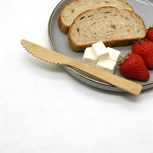 Cuchillos de Bambú 100% Compostables y Ecológicos, Cuchillo de Bambú Desechable Resistente de Longitud Regular <span class=keywords><strong>para</strong></span> Empresas de Catering de Aerolíneas - Product Image 6