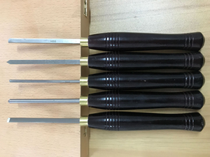 Mini torno Juego de cinceles de tallado de cinco piezas con mango de madera para tallar y perforar - Product Image 2