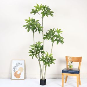 Arbre à monnaie artificiel Dream Castle, forme de parapluie à grandes feuilles, 100cm-200cm, plante décorative d'intérieur - Product Image 1