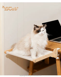 Großhandel Schlafzimmer Moderne Holz katze Step Style Massivholz Qualität Design Modische Indoor Tisch Kratz baum Nest Bett - Product Image 3