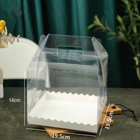 Vente en gros grande boîte d'emballage de gâteau transparente en plastique carré de présentation de gâteau de boulangerie de mariage Pop