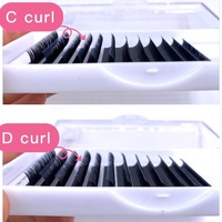 Extensions de cils individuels en soie synthétique, volume privé, 20 mm, courbure B C D, style naturel doux