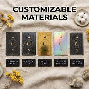 ชุดไพ่ทาโรต์แบบยุโรป ดีไซน์สวยงาม เป็นมิตรกับสิ่งแวดล้อม รีไซเคิลได้ พิมพ์สีเต็มรูปแบบ ปั๊มฟอยล์ทอง ทนทาน เหมาะสำหรับการพยากรณ์ทางจิตวิญญาณ - Product Image 4