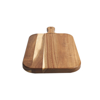 Planche à découper en bois d'acacia de qualité supérieure avec trou de suspension, plateau de service en bois réversible multi-tailles pour cuisine professionnelle
