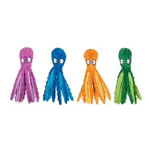 厂家批发粉色绿色蓝色橙色狗章鱼毛绒玩具