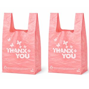 Bolsas de Plástico HDPE/LDPE Tipo Camiseta con Asa para Supermercado, para Empacar Frutas, Verduras y Comestibles - Product Image 1