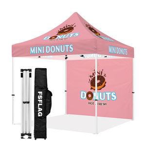 Tente publicitaire pliante pop-up de haute qualité de 10*10 pieds Conception sur le thème des beignets directement de l'usine pour les marchands vendant des beignets - Product Image 2