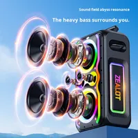 Enceinte portable sans fil grande taille pour danse carrée en plein air, LED RGB PT21, 5.3, 200W, haut-parleur puissant, batterie 10000mAh pour la maison, karaoké