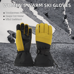 Winter Unisex Stay Warm Touchscreen Waterproof Windproof Non <b>Slip</b> <b>Full</b> Finger Polyester Snowboarding Ski Gloves - Product Image 2