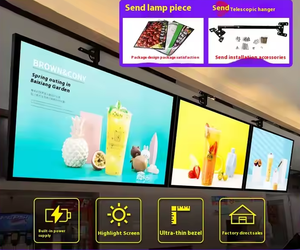 Caja de luz publicitaria iluminada con LED ultrafina para pantalla de menú de TV, cartelera colgante para Milk Tea Shop Bar, lista de precios de pedidos - Product Image 5
