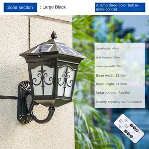 Lampe murale solaire à LED en aluminium IP65 pour portail extérieur étanche pour extérieur Applique murale solaire à LED montée en surface - Product Image 4