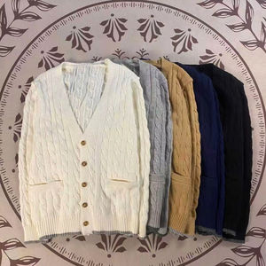 Pull en laine à boutons décontracté ajusté pour homme, style vintage classique <span class=keywords><strong>Ralph</strong></span>, style old money, imprimé animal, fermeture éclair, nouveauté 2025 - Product Image 1