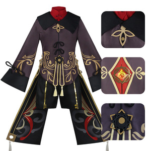 Disfraz de <span class=keywords><strong>Cosplay</strong></span> de Anime Genshin Impact Hutao 2025, Uniforme de <span class=keywords><strong>Cosplay</strong></span> de Estilo Chino para Mujer, Disfraces de Halloween - Product Image 1