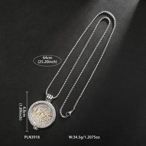 สร้อยคอสแตนเลสสตีลประดับเพชรสำหรับผู้หญิง สวมใส่ได้ทุกวัน - Product Image 4
