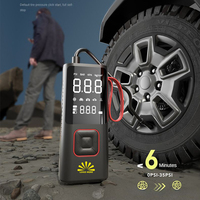 Compresseur d'air ABS à double alimentation personnalisable avec logo, 150 PSI, 2000mAh*3, écran LCD numérique, gonfleur de pneus de voiture rechargeable sans fil