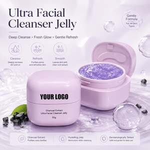 Nettoyant <span class=keywords><strong>Visage</strong></span> Ultra Doux à l'Extrait de Charbon Personnalisable avec Logo, Gelée 50g, Rafraîchissant, Nettoyage en Profondeur, Léger, Éclat Frais - Product Image 1