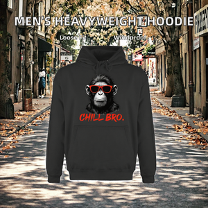 Men's Heavyweight <b>600gsm</b> Polyester/Cotton Cartoon Lined Casual Outdoor Printed <b>Hoodie</b> Stringless Pullover Plain Color Oversized - Product Image 2