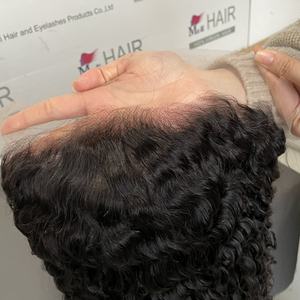 Perruque transparente à dentelle complète, perruque frontale HD à dentelle, perruque ondulée en cheveux humains, 30 pouces, 13x4, perruque frontale à ondulations profondes Jerry Curly - Product Image 6