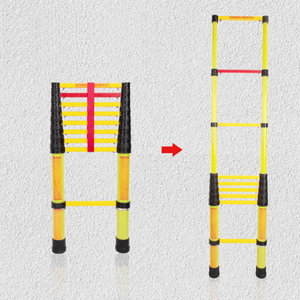 Tragbare leichte isolierte Teleskop-Glasfaser-Trittleiter für die Elektro technik - Product Image 2