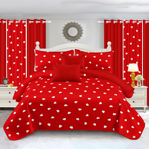 Juego de Ropa de Cama de Lujo DL de 12 Piezas, Juego de Sábanas Tamaño <span class=keywords><strong>Queen</strong></span> con Fundas de Almohada y Cortinas para Dormitorio 	   Venta al por Mayor de Fábrica - Product Image 1