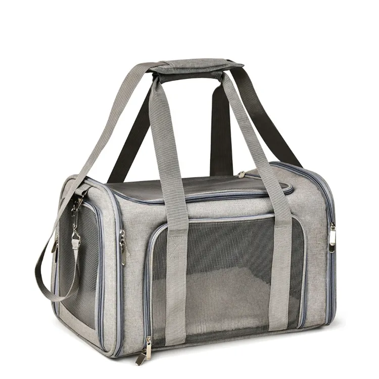 20in थोक पालतू यात्रा बैग सस्ते Foldable पालतू वाहक हाथ बैग नरम-पक्षीय कुत्ते Kennel वाहक यात्रा बैग के लिए कुत्ते और बिल्ली