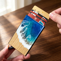 Porte-cartes en résine, nouveau matériau, portefeuille minimaliste en aluminium, porte-cartes en métal personnalisé pour les professionnels