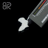 Point Map VVS Moissanite pendentif diamant vente en gros argent 925 glacé carte de l'afrique bijoux Hip Hop pour hommes