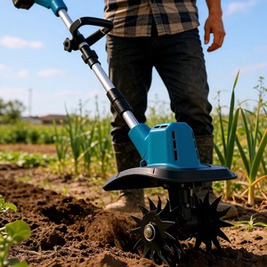 Mini motoculteur <span class=keywords><strong>électrique</strong></span> sans fil <span class=keywords><strong>à</strong></span> batterie, outil agricole pour le jardinage, décompacteur de sol au lithium-ion, fibre de verre - Product Image 5