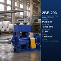 Pompa Vakum Cincin Cair 2BE-203, 37KW, 1120m³/jam, Besi Cor untuk Mesin, Petrokimia, Gula, Makanan, Elektronik
